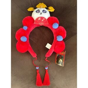 Universal Studios Kung Fu Panda Mei Mei Plush Headband Red Tassels New with Tags